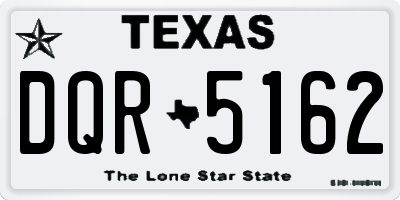 TX license plate DQR5162