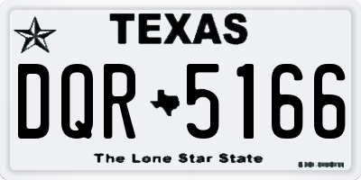 TX license plate DQR5166