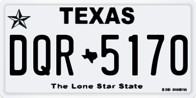 TX license plate DQR5170