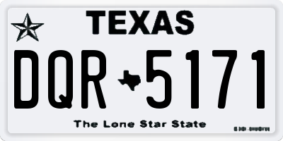 TX license plate DQR5171