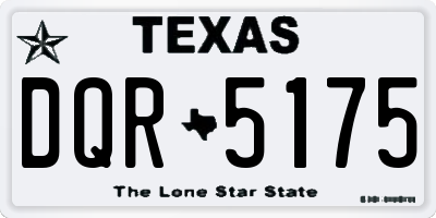 TX license plate DQR5175
