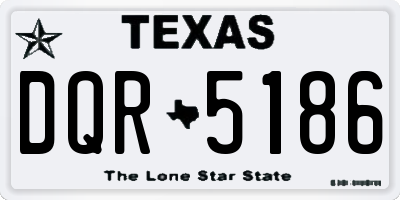 TX license plate DQR5186