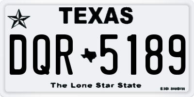 TX license plate DQR5189