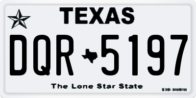 TX license plate DQR5197