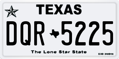 TX license plate DQR5225