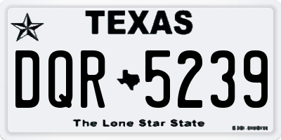 TX license plate DQR5239