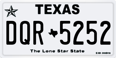 TX license plate DQR5252