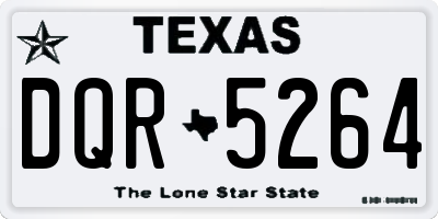 TX license plate DQR5264