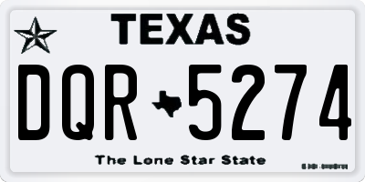 TX license plate DQR5274