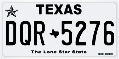 TX license plate DQR5276