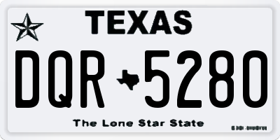 TX license plate DQR5280