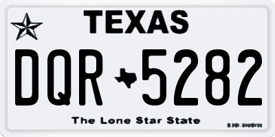 TX license plate DQR5282