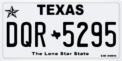 TX license plate DQR5295