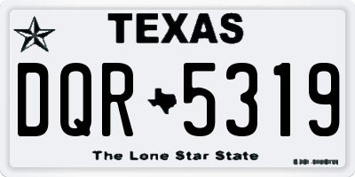 TX license plate DQR5319