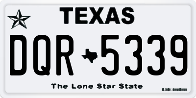 TX license plate DQR5339
