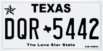 TX license plate DQR5442