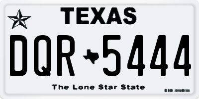 TX license plate DQR5444