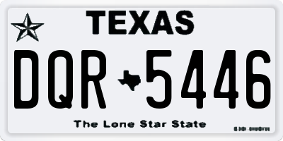 TX license plate DQR5446