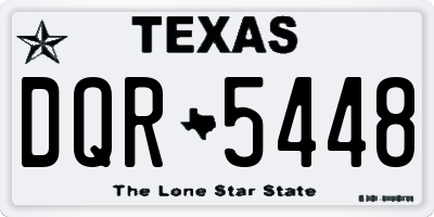 TX license plate DQR5448