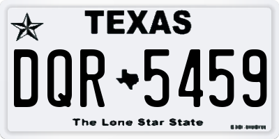 TX license plate DQR5459