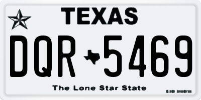 TX license plate DQR5469