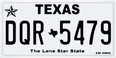 TX license plate DQR5479