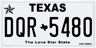 TX license plate DQR5480