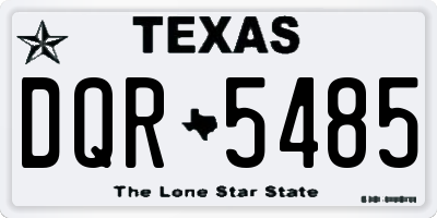 TX license plate DQR5485