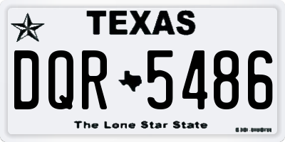 TX license plate DQR5486