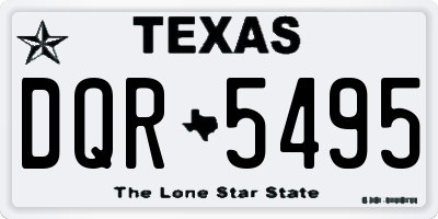 TX license plate DQR5495