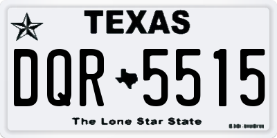TX license plate DQR5515