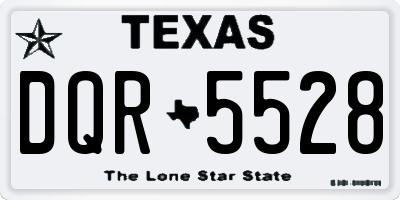 TX license plate DQR5528