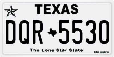TX license plate DQR5530