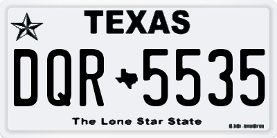 TX license plate DQR5535