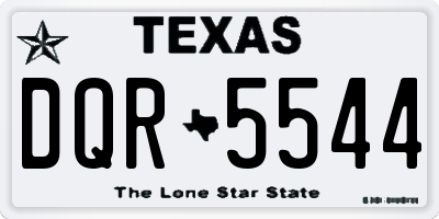 TX license plate DQR5544