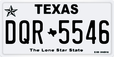 TX license plate DQR5546