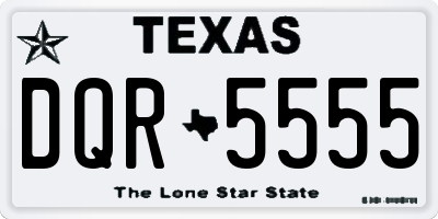 TX license plate DQR5555
