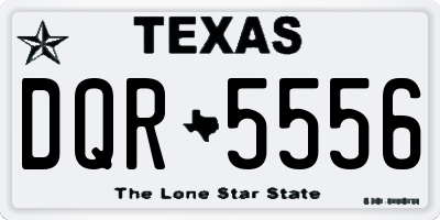TX license plate DQR5556
