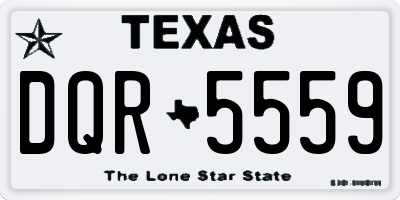 TX license plate DQR5559