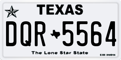 TX license plate DQR5564