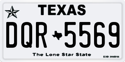 TX license plate DQR5569
