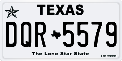 TX license plate DQR5579