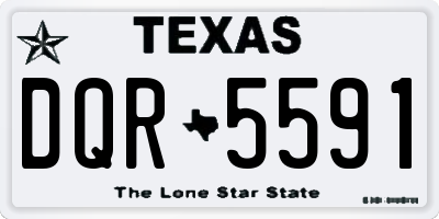 TX license plate DQR5591