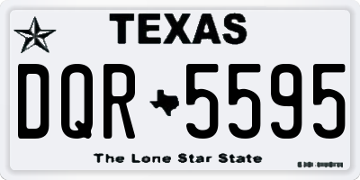 TX license plate DQR5595
