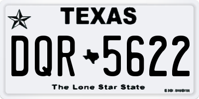 TX license plate DQR5622