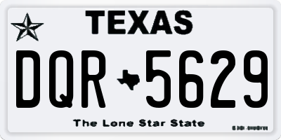 TX license plate DQR5629
