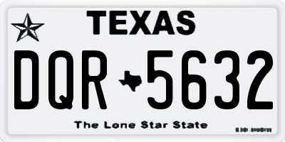 TX license plate DQR5632