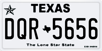 TX license plate DQR5656