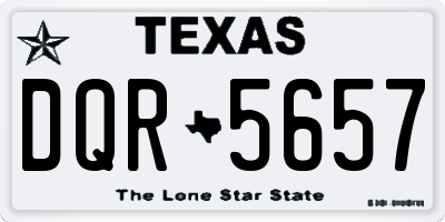 TX license plate DQR5657