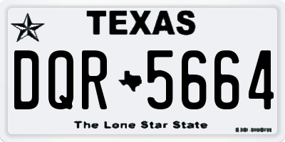 TX license plate DQR5664